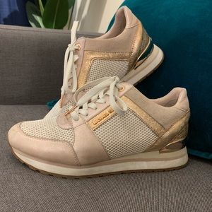 Michael Kors Rose Gold Allie Sneakers
